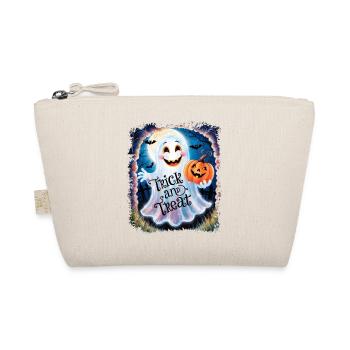 Trick and Treat halloween ghost funny - Organic Pouch - nature - Front