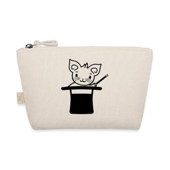 Magical Enchanted Top Hat Wizard Cat - Organic Pouch - nature - Front