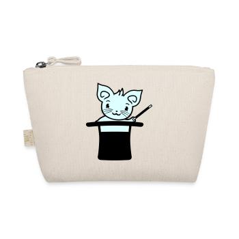 Magical Enchanted Top Hat Wizard Cat - Organic Pouch - nature - Front