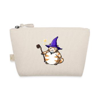 Orange Katze Cat Hexe Witch Halloween Kawaii cute - Bio-Täschchen - Natur - Vorne
