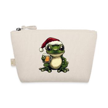 Frosch Weihnachten Bier - Bio-Täschchen - Natur - Vorne