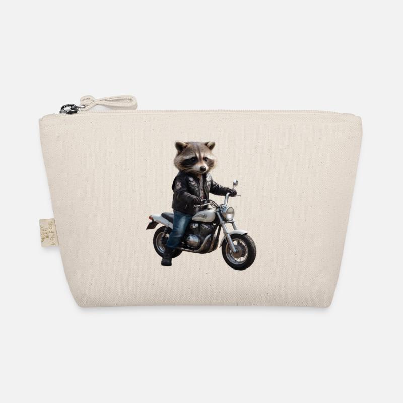 Raccoon biker Organic Pouch