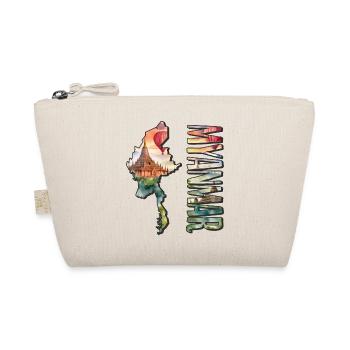 Aquarell Landkarte Myanmar - Bio-Täschchen - Natur - Vorne