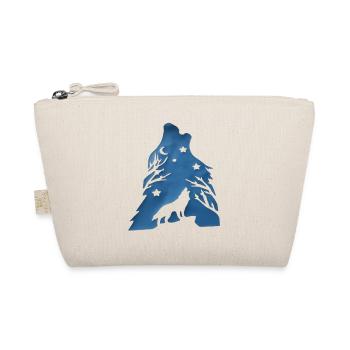 Wolf Howls Night - Organic Pouch - nature - Front
