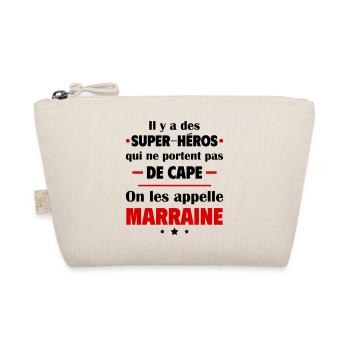 Il y a des super-héros, marraine, cadeau de noël - Trousse biologique - nature - Devant
