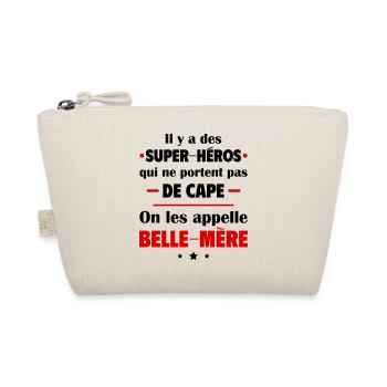 Il y a des super héros belle mère, cadeau de noël - Trousse biologique - nature - Devant