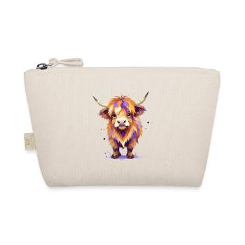 Highland Cow Playful Adorable Fun Animal Colorful - Organic Pouch - nature - Front