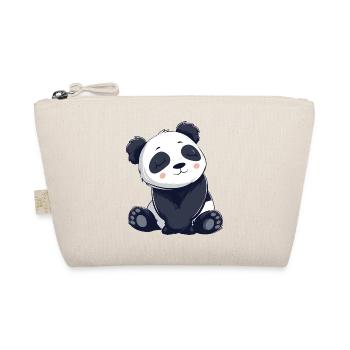 Niedliche Panda Cartoon Illustration - Bio-Täschchen - Natur - Vorne