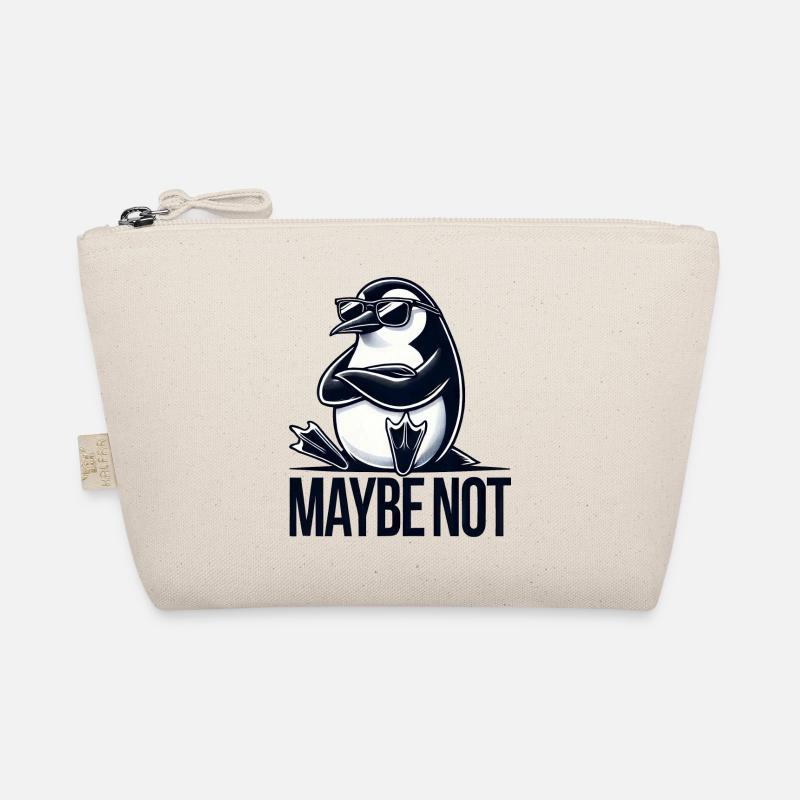 Cool penguin with sunglasses listless Organic Pouch