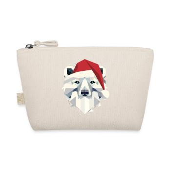 Ours polaire de Noël avec chapeau et barbe de Père Noël - Trousse biologique - nature - Devant