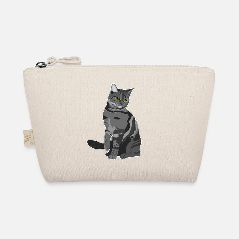 Graue Katze - Bio-Täschchen - Natur