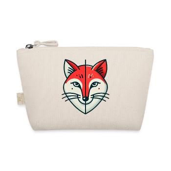 Geometric Split Fox Illustration - Organic Pouch - nature - Front