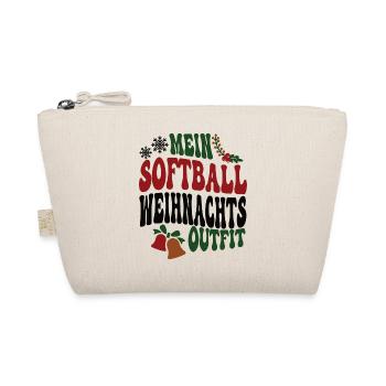 Softballer Weihnachten Softballspieler Spieler - Bio-Täschchen - Natur - Vorne
