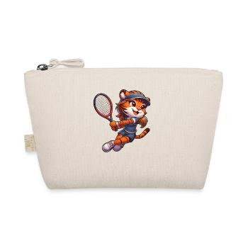 Tiger Tennisspielerin Rückhand Raubkatze Mädchen - Bio-Täschchen - Natur - Vorne