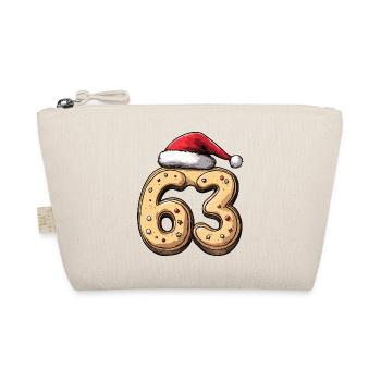 63 Zahl Weihnachten Keks - Bio-Täschchen - Natur - Vorne