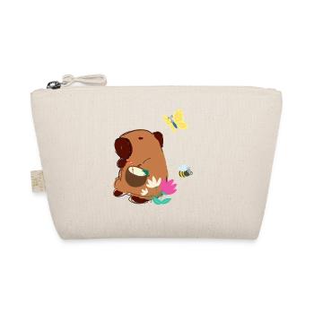 Capybara,illustration,cocktail,butterfly,flower - Organic Pouch - nature - Front