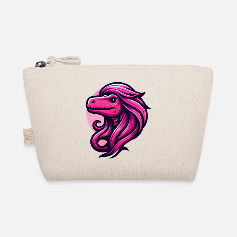 Dino Diva mit rosa Glam Haar Bio-Täschchen