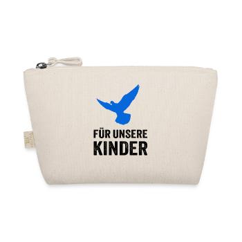 Für unsere Kinder - Friedenstaube - Bio-Täschchen - Natur - Vorne