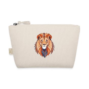 Lion Vector Art with Vibrant Colours Illustration - Organic Pouch - nature - Front