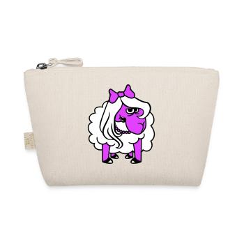 Sheep Offended Girl Woman Evil Eye Pretty - Organic Pouch - nature - Front