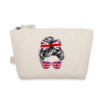 Vereinigtes Königreich UK Flagge Frau Sonnenbrille - Bio-Täschchen - Natur - Vorne