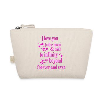 love you to the moon and back amore Blumen Frauen - Bio-Täschchen - Natur - Vorne