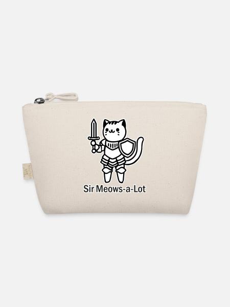 Cat Knight in shining armor-Sir Meows a lot design - Organic Pouch - nature - Front
