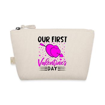 xoxo love you amore Blumen Frauen Valentinstag 14 - Bio-Täschchen - Natur - Vorne