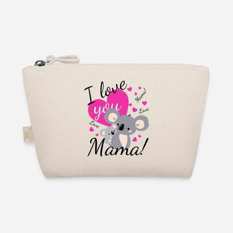 Süße Koala-Liebe für Mama - Bio-Täschchen - Natur