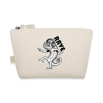 Dancing Chameleon - Rave Design - Organic Pouch - nature - Front