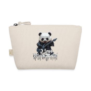 Funny Panda Black Metal motif - Organic Pouch - nature - Front
