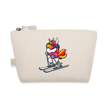 Ski Unicorn - Organic Pouch - nature - Front