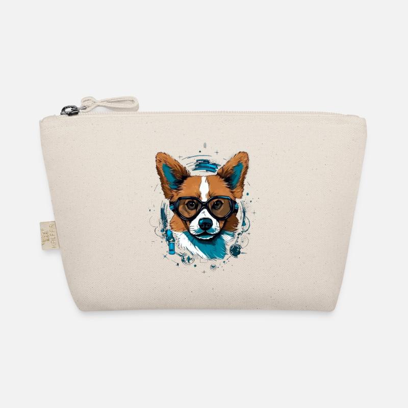 Cyber Corgi mit Brille Bio-Täschchen