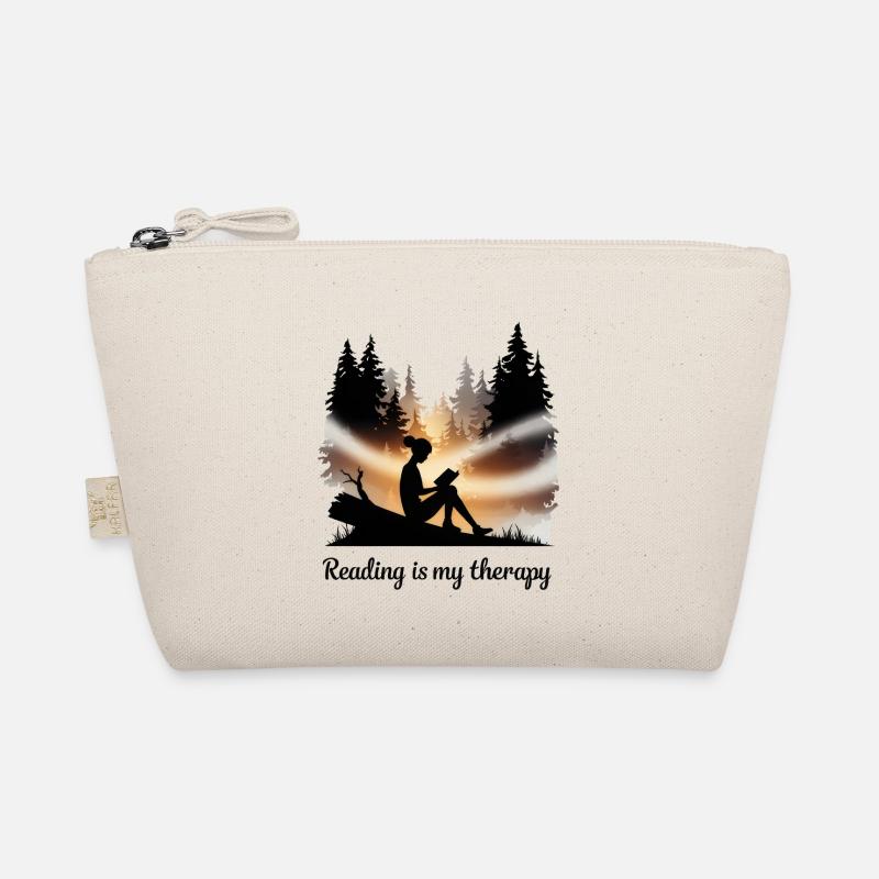 Reading is My Therapy – Bücher & Entspannung Bio-Täschchen