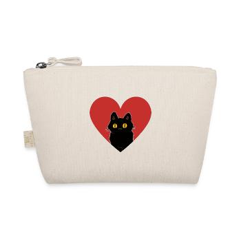 LOVE CAT FOR VALENTINE DAY TSHIRT - Organic Pouch - nature - Front