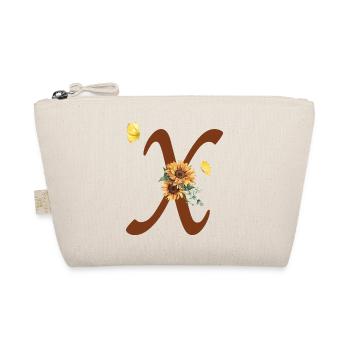 Letter x sunflower butterfly - Organic Pouch - nature - Front