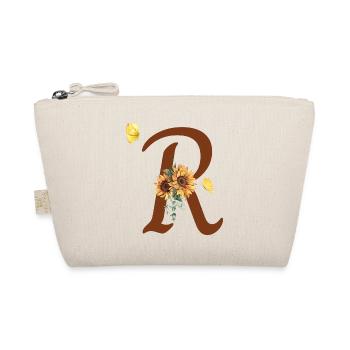 Letter r sunflower butterfly - Organic Pouch - nature - Front