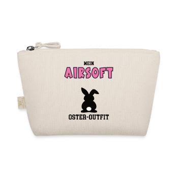 Airsoft Oster Outfit Ostergeschenk Airsoftspieler - Bio-Täschchen - Natur - Vorne