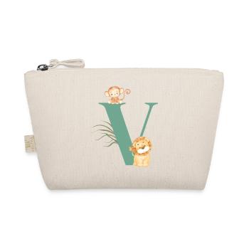 Letter v green jungle animals - Organic Pouch - nature - Front