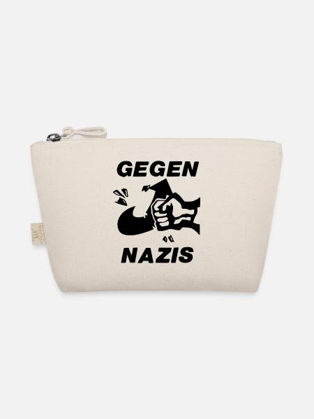 Gegen Nazis - Bio-Täschchen - Natur - Vorne