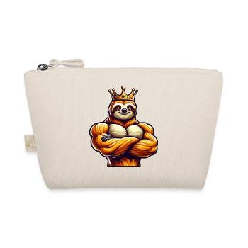 Muscular Sloth King Fitness Workout - Organic Pouch - nature - Front