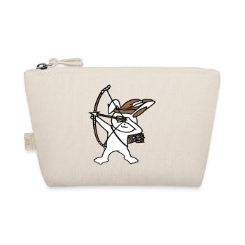 Rabbit Archer Medieval Arrow Bow Shooting - Organic Pouch - nature - Front