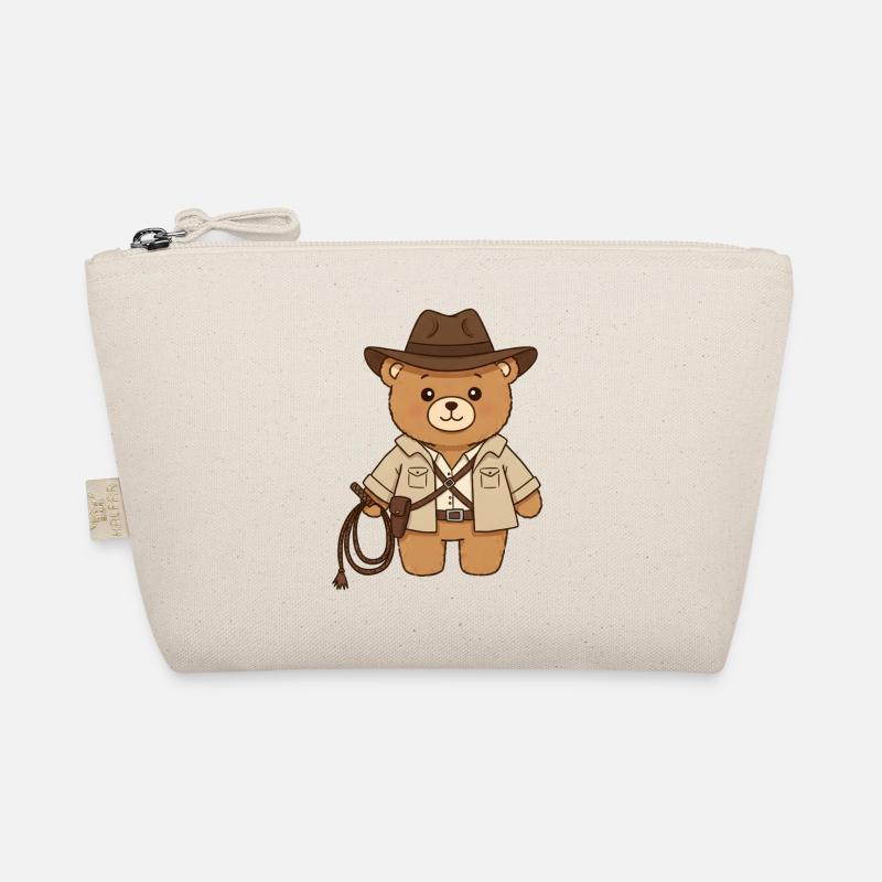 Teddybär Abenteurer - Bio-Täschchen - Natur