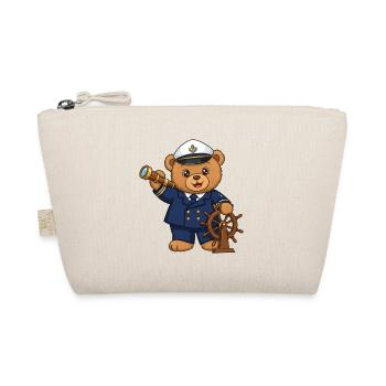 Ours en peluche Capitaine en mer - Trousse biologique - nature - Devant