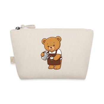 Teddy Bear Barista - Organic Pouch - nature - Front