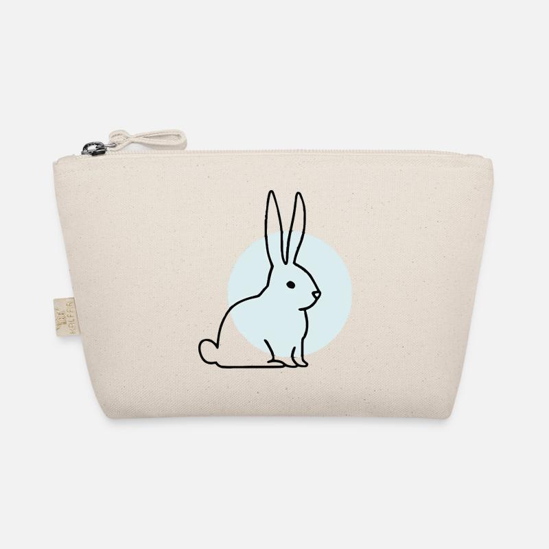 Süßer Hase – Handgezeichnete Skizze - Bio-Täschchen - Natur