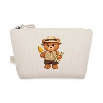 Teddy Bear Archaeologist - Organic Pouch - nature - Front