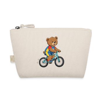 Teddybär Radsportler - Bio-Täschchen - Natur - Vorne