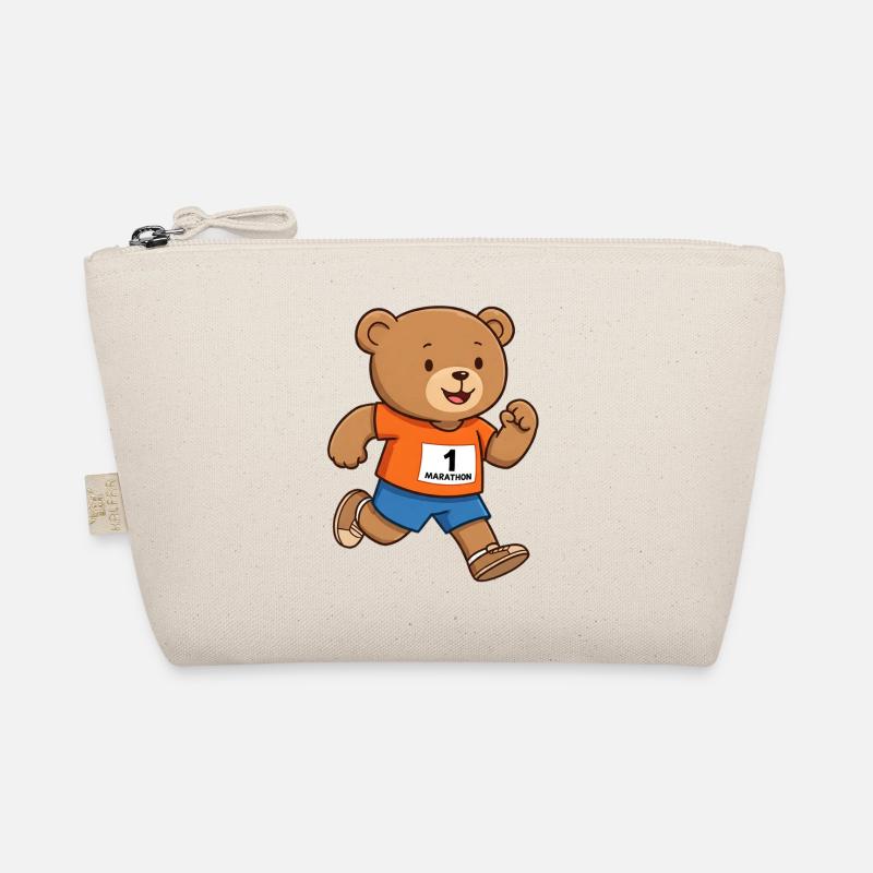 Teddybär Marathonläufer Bio-Täschchen