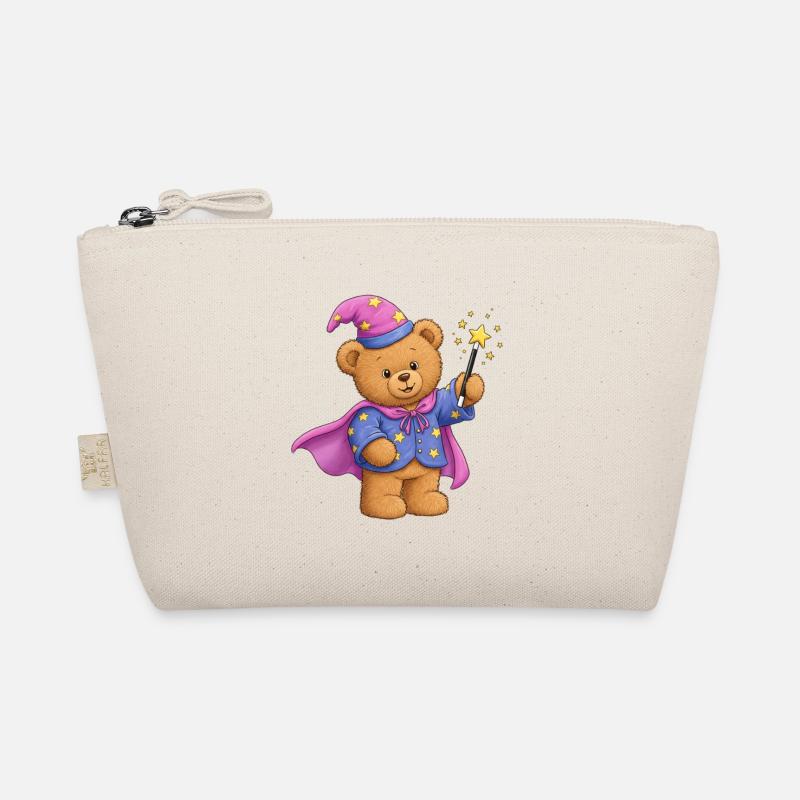 Teddy Bear Magician - Organic Pouch - nature